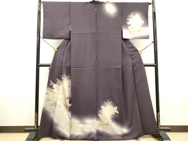 平和屋着物▼訪問着 流水花文 暈し染 金銀彩 正絹 逸品 DABF2415fe