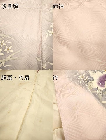 平和屋着物▼豪華振袖 手描き 草花 暈し染 正絹 逸品 DABF2449fe