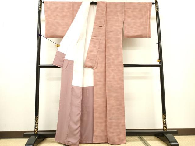 平和屋着物▼上質な小紋 霞文 暈し染 正絹 逸品 DABF2497fe