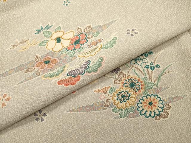 平和屋着物▽小紋 単衣 枝花松文 さんび謹製 洗える着物 DABF2530fe