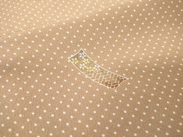 平和屋着物▽小紋 単衣 短冊花文 洗える着物 DABF2534fe