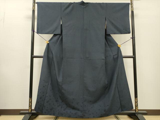 平和屋着物▽本塩沢 訪問着 単衣 110亀甲 丸文 正絹 逸品 DABF2542fe