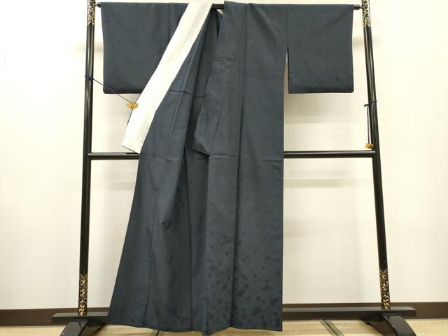平和屋着物▽本塩沢 訪問着 単衣 110亀甲 丸文 正絹 逸品 DABF2542fe