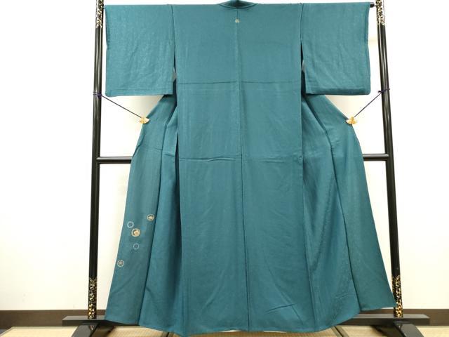 平和屋着物▽豪華色留袖 単衣 総刺繍 花唐草地紋 雪輪花文 金糸 正絹 逸品 DABF2555fe