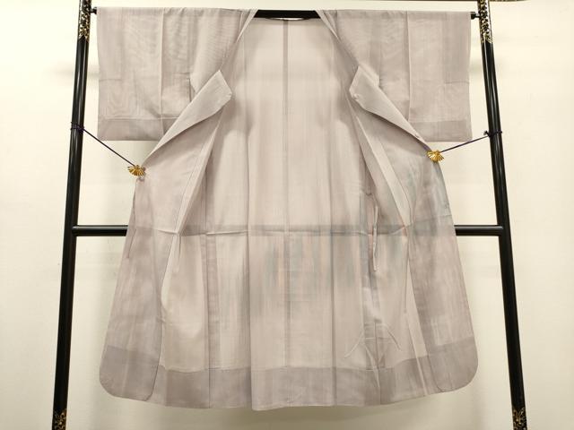 平和屋着物▽道行コート スリーシーズン 春夏秋 塵除け 霞文 ロング丈 正絹 逸品 DABF2561fe