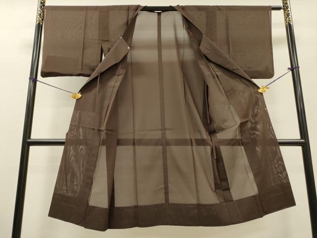 平和屋着物▽道行コート スリーシーズン 春夏秋 塵除け 縞 ロング丈 正絹 逸品 DABF2564fe