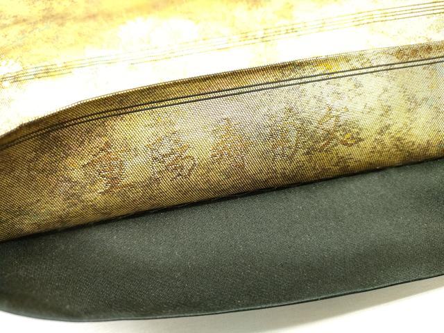 平和屋着物▼六通柄袋帯 唐織 重陽寿菊文 引箔袋 正絹 逸品 DABF2641fe