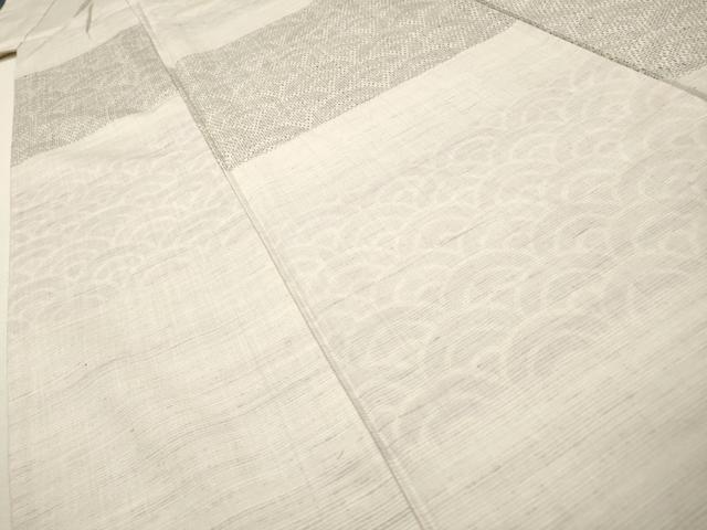 平和屋着物▽塩沢紬 訪問着 単衣 90亀甲 青海波 証紙付き 正絹 逸品 DABF2682fe