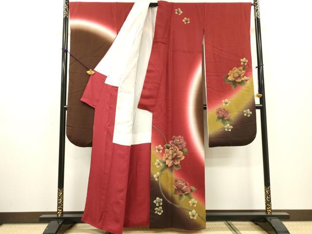 平和屋着物▼豪華振袖 草花 暈し染 金彩 正絹 逸品 DABF2769fe