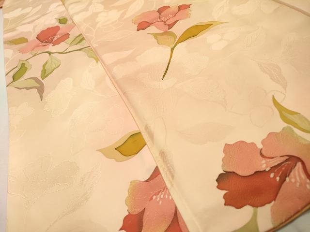 平和屋着物▼上質な小紋 地紋起こし 枝花 暈し染 正絹 逸品 DABF2777fe