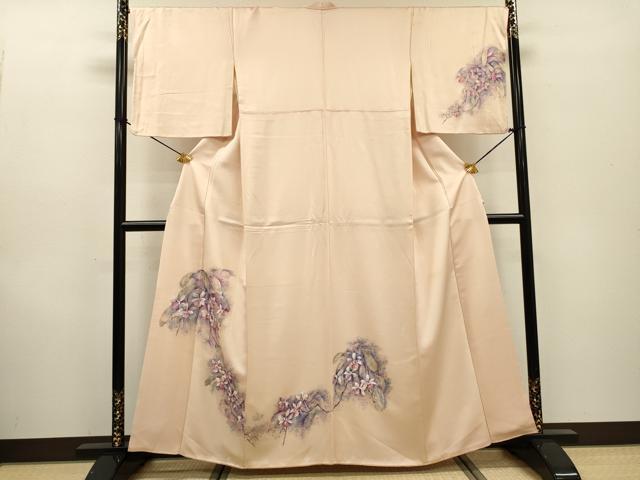 平和屋着物▼訪問着 手描き 枝花 正絹 逸品 DABF2783fe