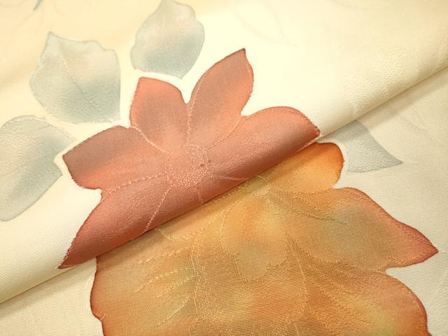 平和屋着物▼上質な小紋 地紋起こし 花唐草文 暈し染 正絹 逸品 DABF2796fe