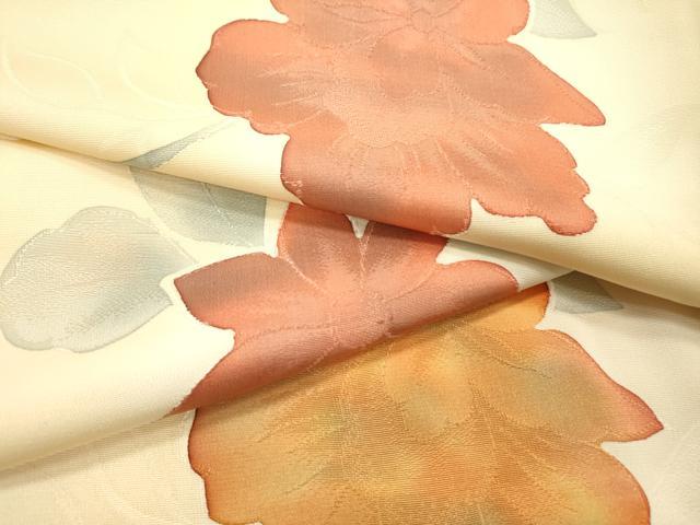 平和屋着物▼上質な小紋 地紋起こし 花唐草文 暈し染 正絹 逸品 DABF2796fe