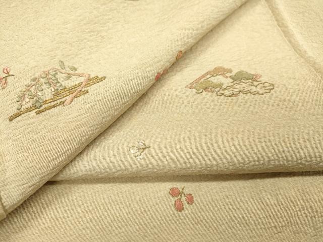 平和屋着物▼訪問着 総刺繍 舞花 金糸 正絹 逸品 DABF2889fe