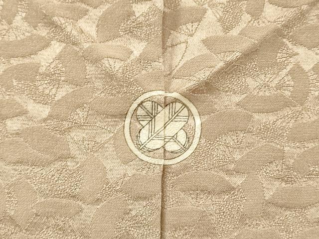 平和屋着物▼訪問着 総刺繍 片輪車花文 金彩 白茶色 正絹 逸品 DABF2891fe