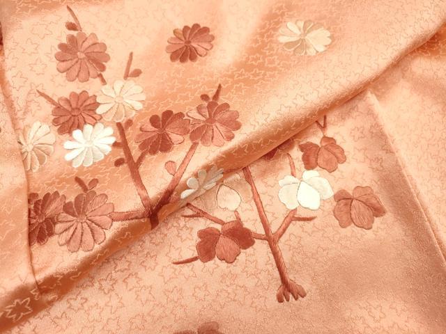 平和屋着物▼訪問着 総刺繍 枝花 正絹 逸品 未使用 DABF2892fe