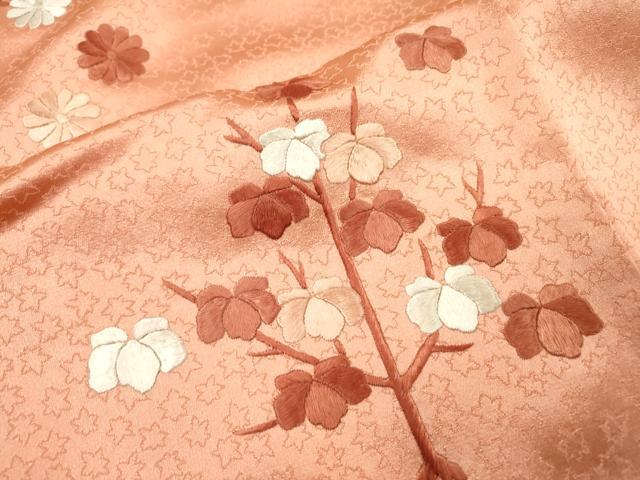 平和屋着物▼訪問着 総刺繍 枝花 正絹 逸品 未使用 DABF2892fe