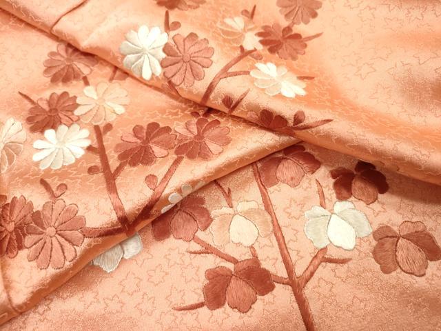 平和屋着物▼訪問着 総刺繍 枝花 正絹 逸品 未使用 DABF2892fe
