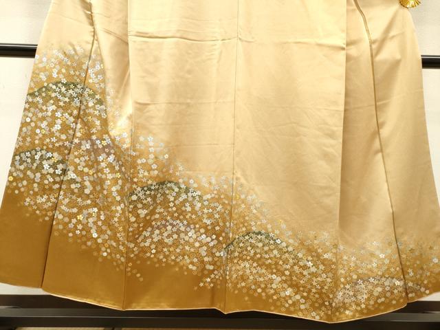 平和屋着物▼訪問着 舞桜 暈し染 金銀彩 正絹 逸品 DABF2893fe
