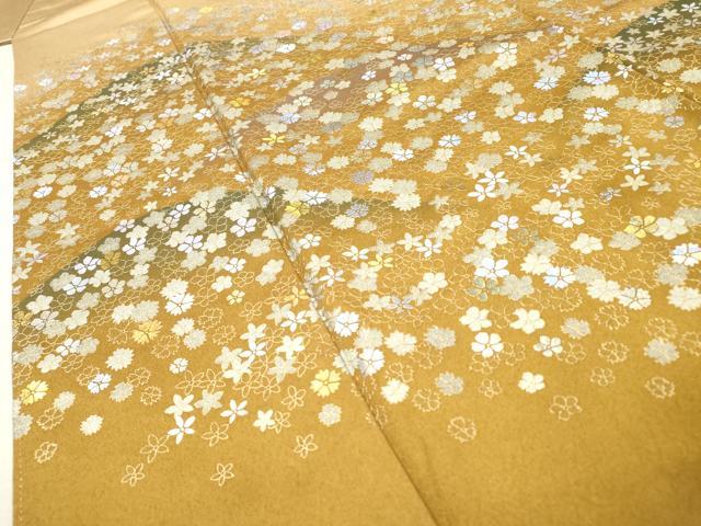 平和屋着物▼訪問着 舞桜 暈し染 金銀彩 正絹 逸品 DABF2893fe