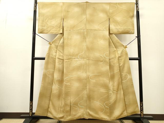 平和屋着物▼上質な小紋 地紋起こし 紐文 暈し染 正絹 逸品 DABF2896fe