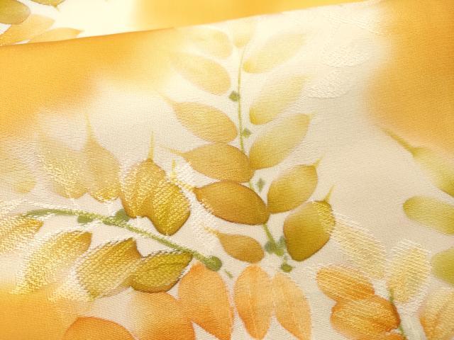 平和屋着物▼上質な小紋 地紋起こし 枝花 暈し染 正絹 逸品 DABF2898fe