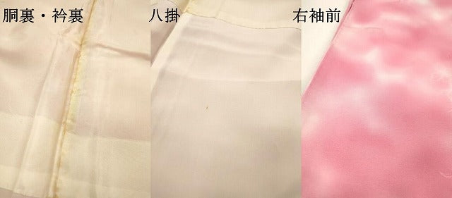 平和屋着物▼上質な小紋 地紋起こし 草花 暈し染 正絹 逸品 DABF2902fe