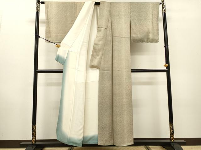 平和屋着物▼上質な小紋 霞文 正絹 逸品 DABF2949fe