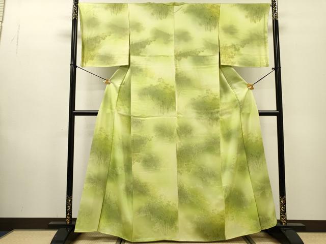 平和屋着物▼上質な小紋 樹林文 暈し染め 高島屋扱い 正絹 逸品 未使用 DABF2953fe