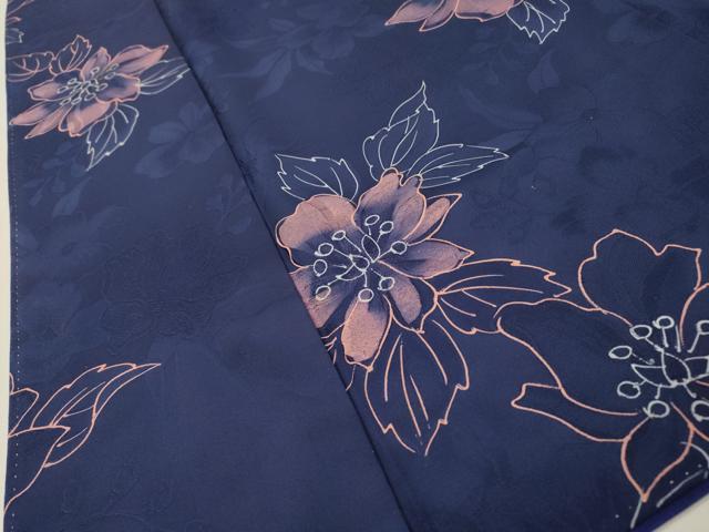 平和屋着物▼上質な小紋 地紋起こし 草花文 正絹 逸品 DABF2961fe