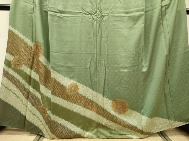 平和屋着物▼中国三大刺繍 スワトウ刺繍 汕頭刺繍 訪問着 正倉院花文 金彩 正絹 逸品 DABF2964fe