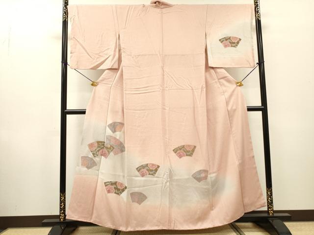 平和屋着物▼中国三大刺繍 スワトウ刺繍 汕頭刺繍 総刺繍 訪問着 地紙花唐草文 暈し染め 正絹 逸品 DABF2965fe