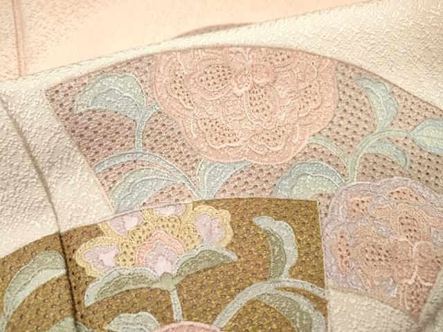 平和屋着物▼中国三大刺繍 スワトウ刺繍 汕頭刺繍 総刺繍 訪問着 地紙花唐草文 暈し染め 正絹 逸品 DABF2965fe