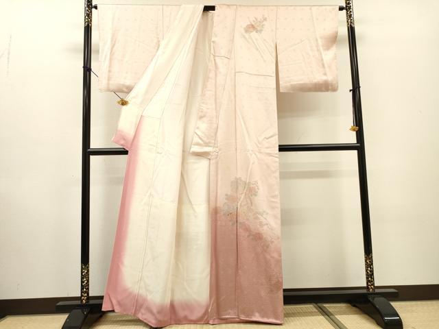 平和屋着物▼中国三大刺繍 スワトウ刺繍 汕頭刺繍 相良刺繍 総刺繍 訪問着 御所車菊文 暈し染め 正絹 逸品 DABF2973fe