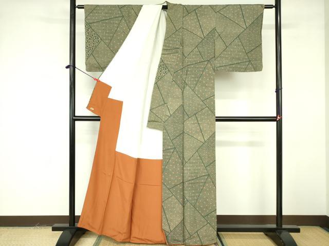 平和屋着物■上質な小紋 吉祥文 三越扱い 正絹 逸品 DABF3022op