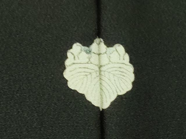 平和屋着物■黒留袖 駒刺繍 風景花文 金彩 洗える着物 DABF3039op