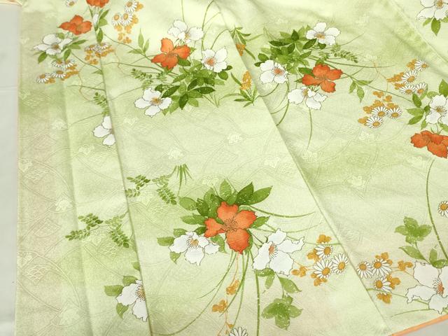 平和屋着物▽小紋　単衣　草花文　洗える着物　DAAV5741az 平和屋着物▽小紋 単衣 草花文 洗える着物 DAAV5741az 【公式通販】