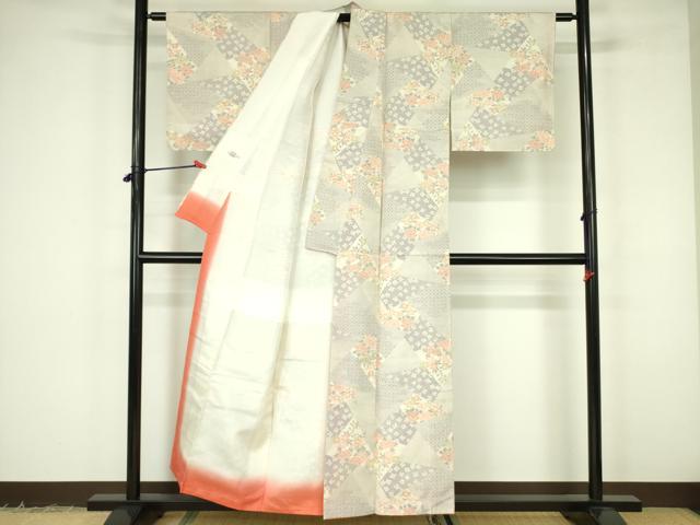 平和屋着物■上質な紬 草花文 やまと誂製 正絹 逸品 DABF3071op