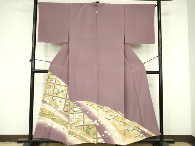 平和屋着物■豪華色留袖 駒刺繍 草花松文 暈し染め 金彩 正絹 逸品 DABF3089op