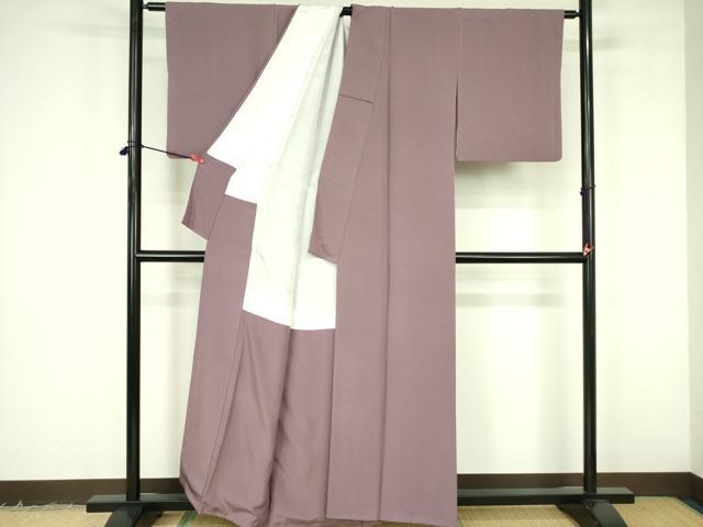 平和屋着物■上質な色無地 藤鼠色 正絹 逸品 DABF3093op