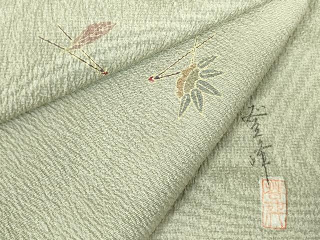 平和屋着物▽上質な小紋 単衣 作家物 吹き寄せ花文 正絹 逸品 未使用 DABF3101op