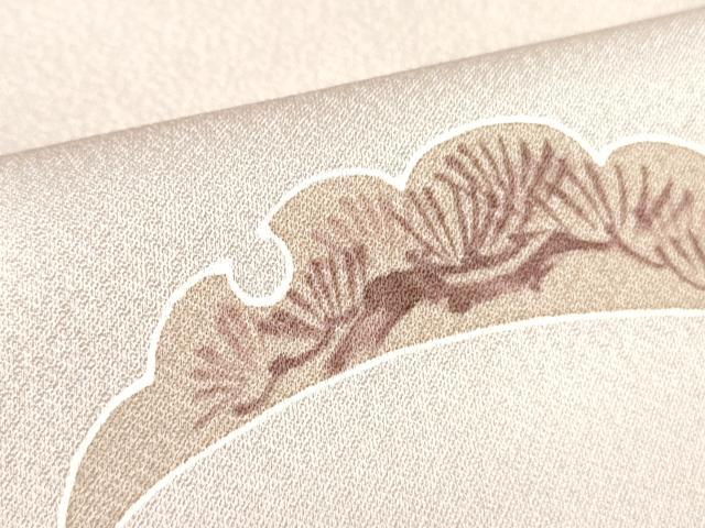 平和屋着物▽訪問着 単衣 刺繍 雪芝花文 暈し染め 金彩 正絹 逸品 DABF3118op