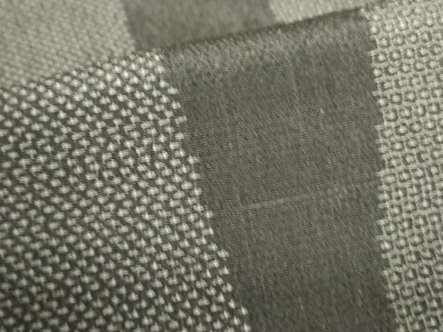 平和屋着物▽本塩沢 単衣 110亀甲 立涌文 正絹 逸品 DABF3153op