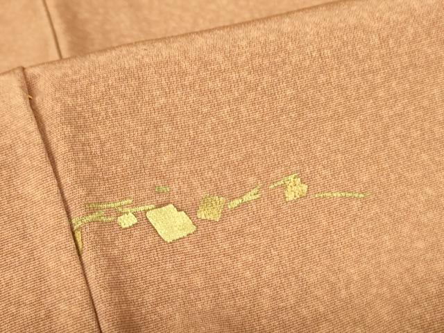 平和屋着物▽上質な小紋 単衣 箔散らし 金彩 正絹 逸品 DABF3161op
