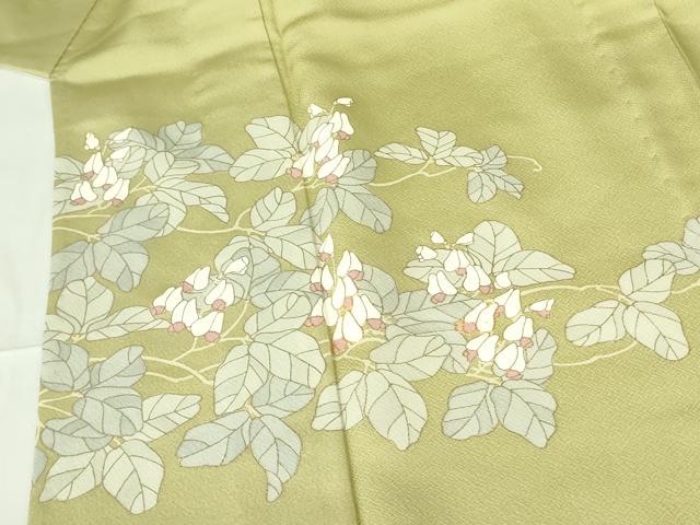 平和屋着物▽訪問着 単衣 駒刺繍 草花 金彩 正絹 逸品 DABF3163op