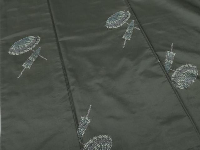 平和屋着物●本場大島紬 番傘 正絹 逸品 DABF3173op