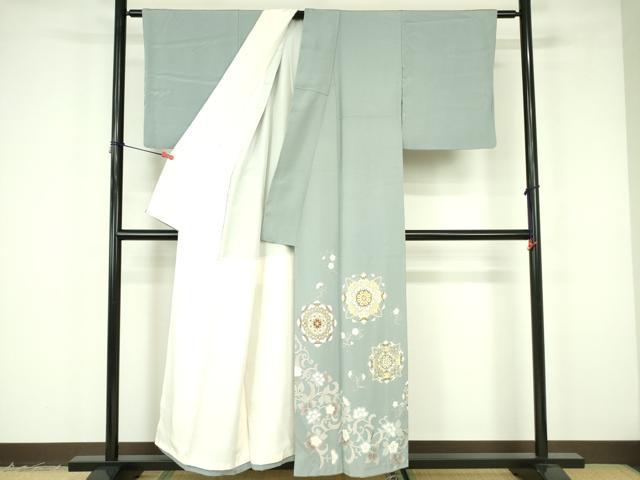 平和屋着物●豪華色留袖 駒刺繍 正倉院花文 金彩 正絹 逸品 DABF3174op