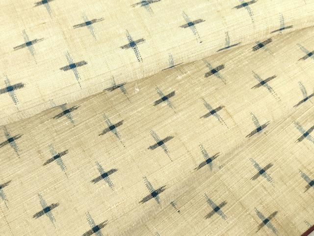 平和屋着物●上質な紬 十字絣 正絹 逸品 DABF3181op