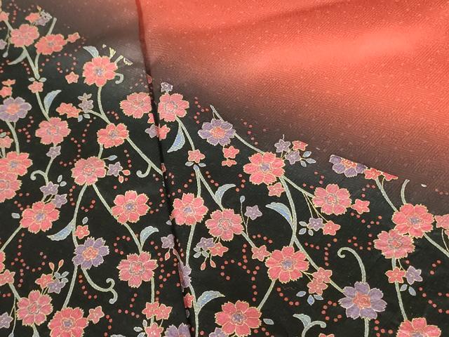 平和屋着物▼染色作家 斉藤三才 訪問着 花唐草文 暈し染め 金彩 正絹 逸品 DABF3185op