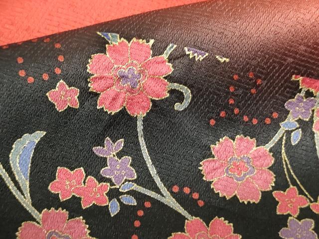 平和屋着物▼染色作家 斉藤三才 訪問着 花唐草文 暈し染め 金彩 正絹 逸品 DABF3185op
